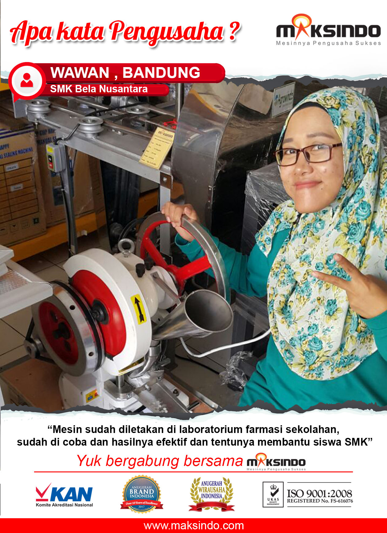 SMK Bela Nusantara : Mesin Cetak Tablet Listrik Sangat Efektif