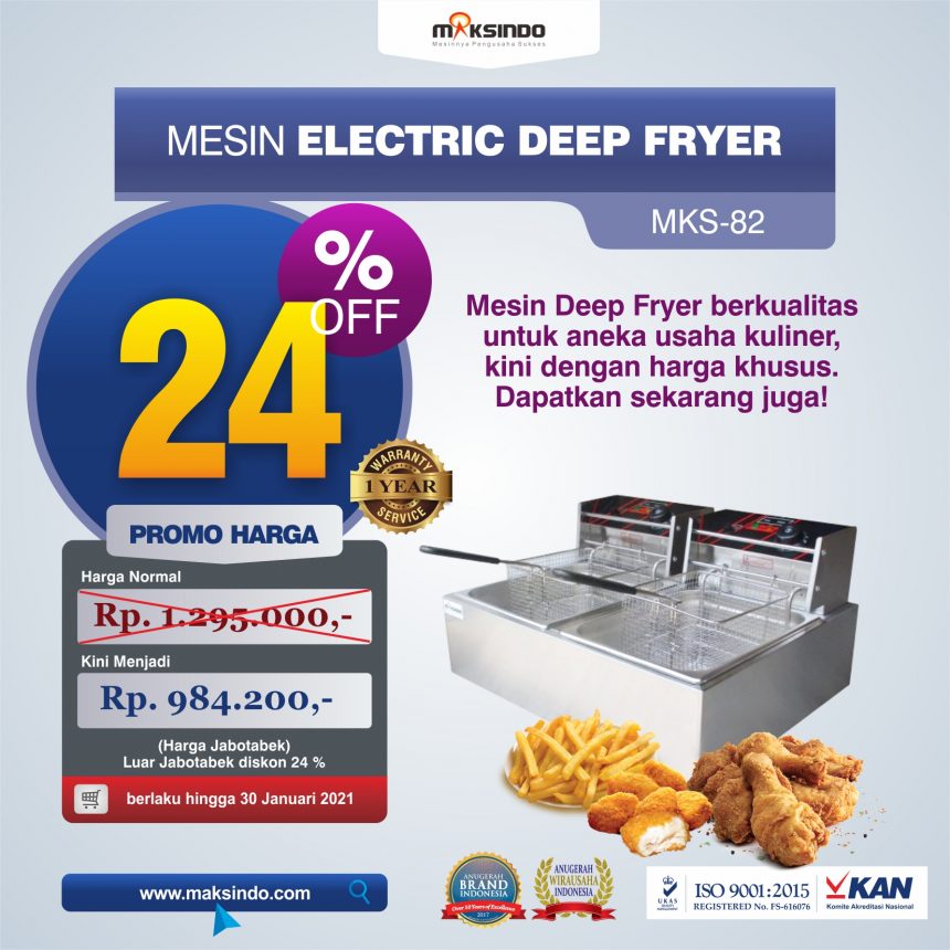 Jual Mesin Electric Deep Fryer MKS-82 di Palembang