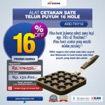Jual Alat Cetakan Sate Telur Puyuh 16 Hole Ardin TKY16 di Palembang