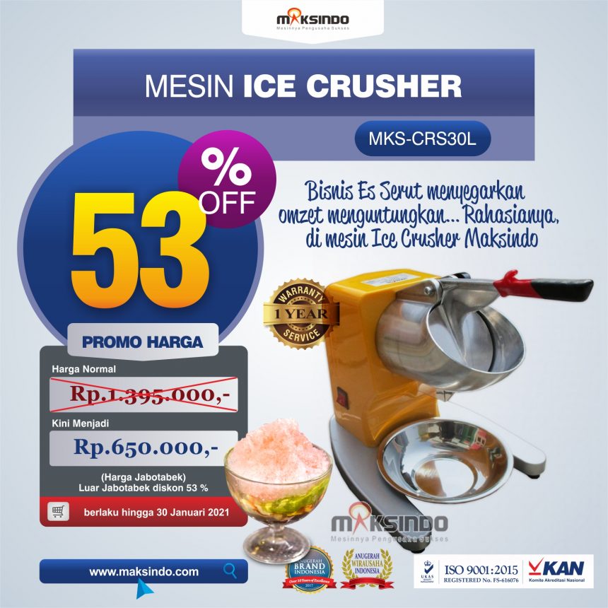 Jual Mesin Ice Crusher MKS-CRS30L di Palembang