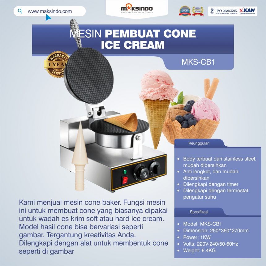 Jual Mesin Pembuat Cone Ice Cream (Cone Baker) MKS-CB1 di Palembang